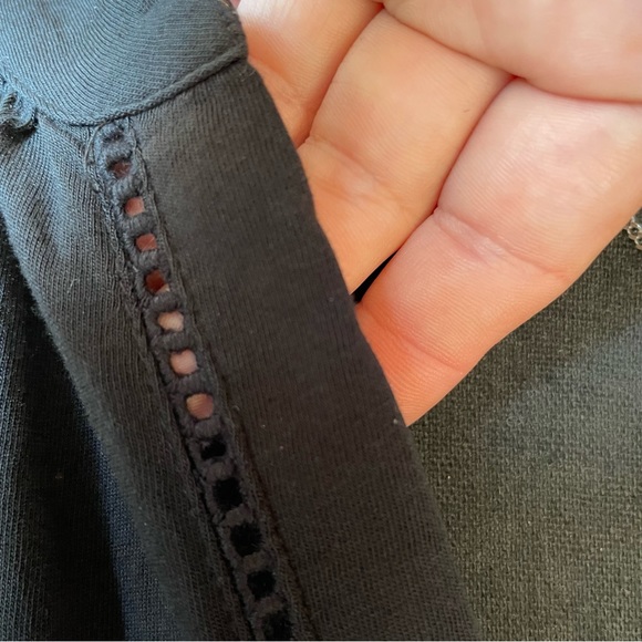 Lauren Ralph Lauren Lace-Trim Cotton Top - Picture 6 of 11